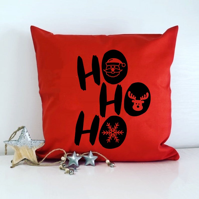 hohoho motif thermocollant coussin
