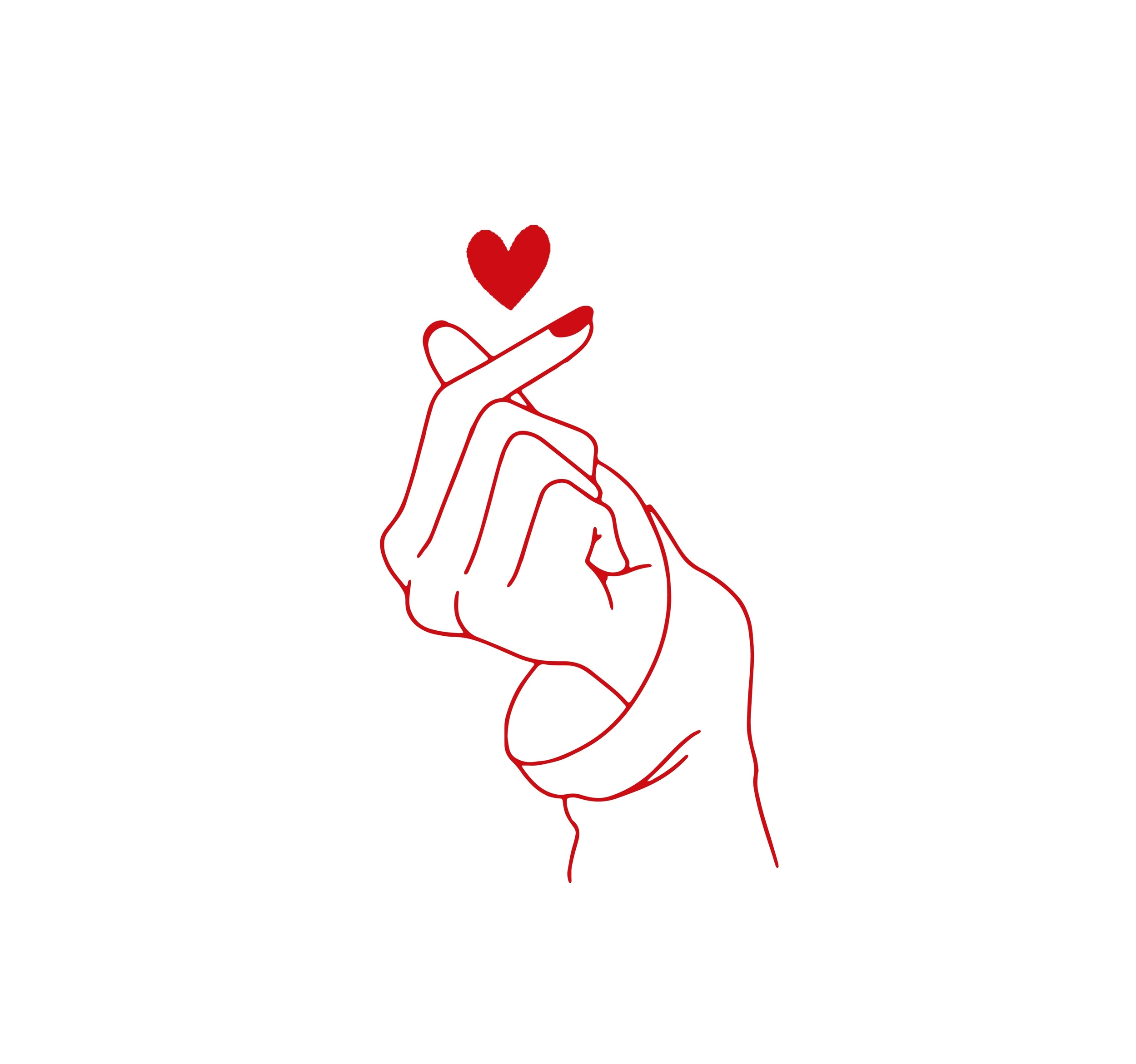 main petit coeur motif thermocollant