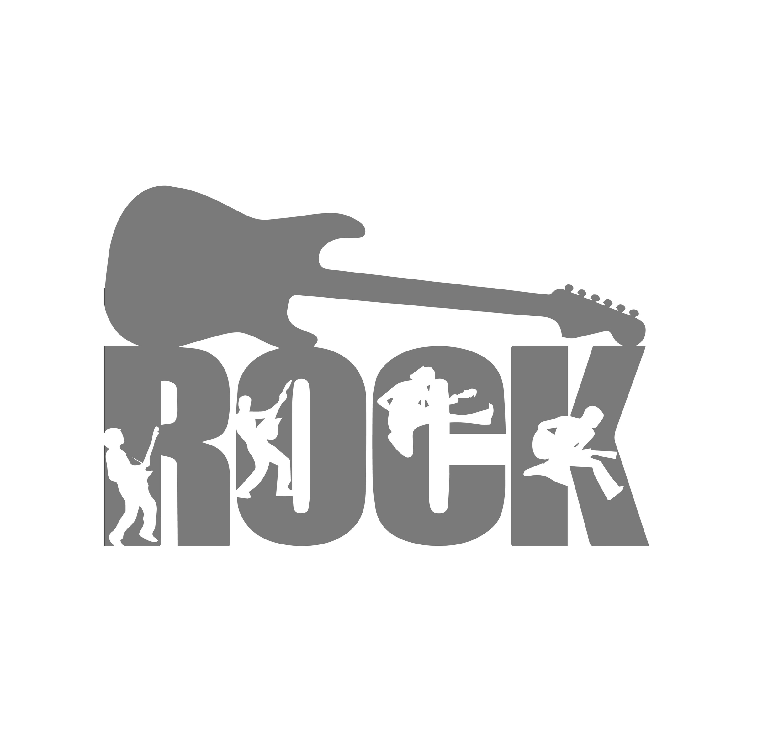 rock guitare motif thermocollant
