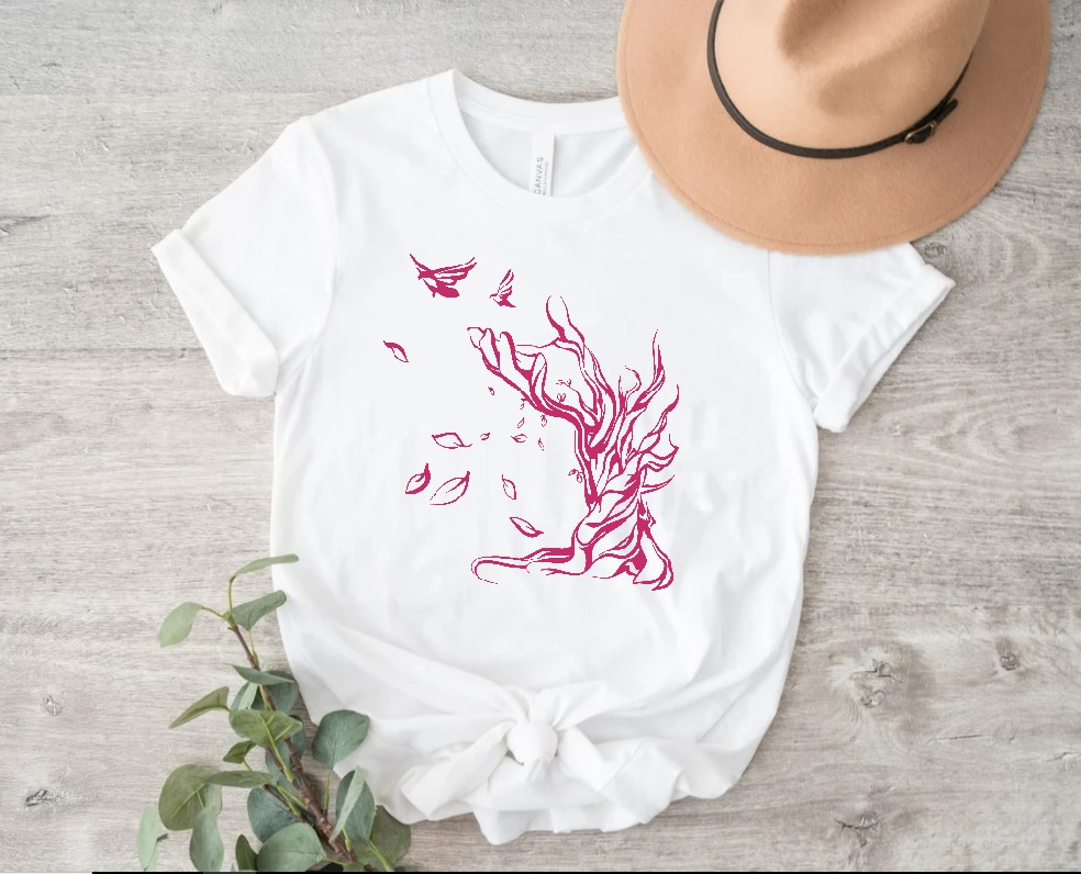 main arbre branches motif thermocollant t-shirt vêtement femme home enfant