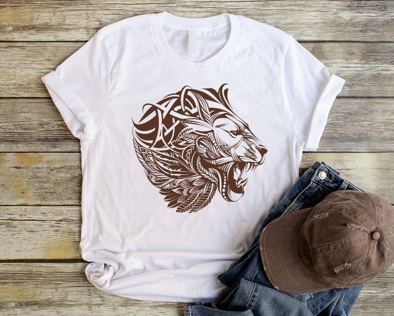 tête animal motif thermocollant collection tree art t-shirt homme femme enfant