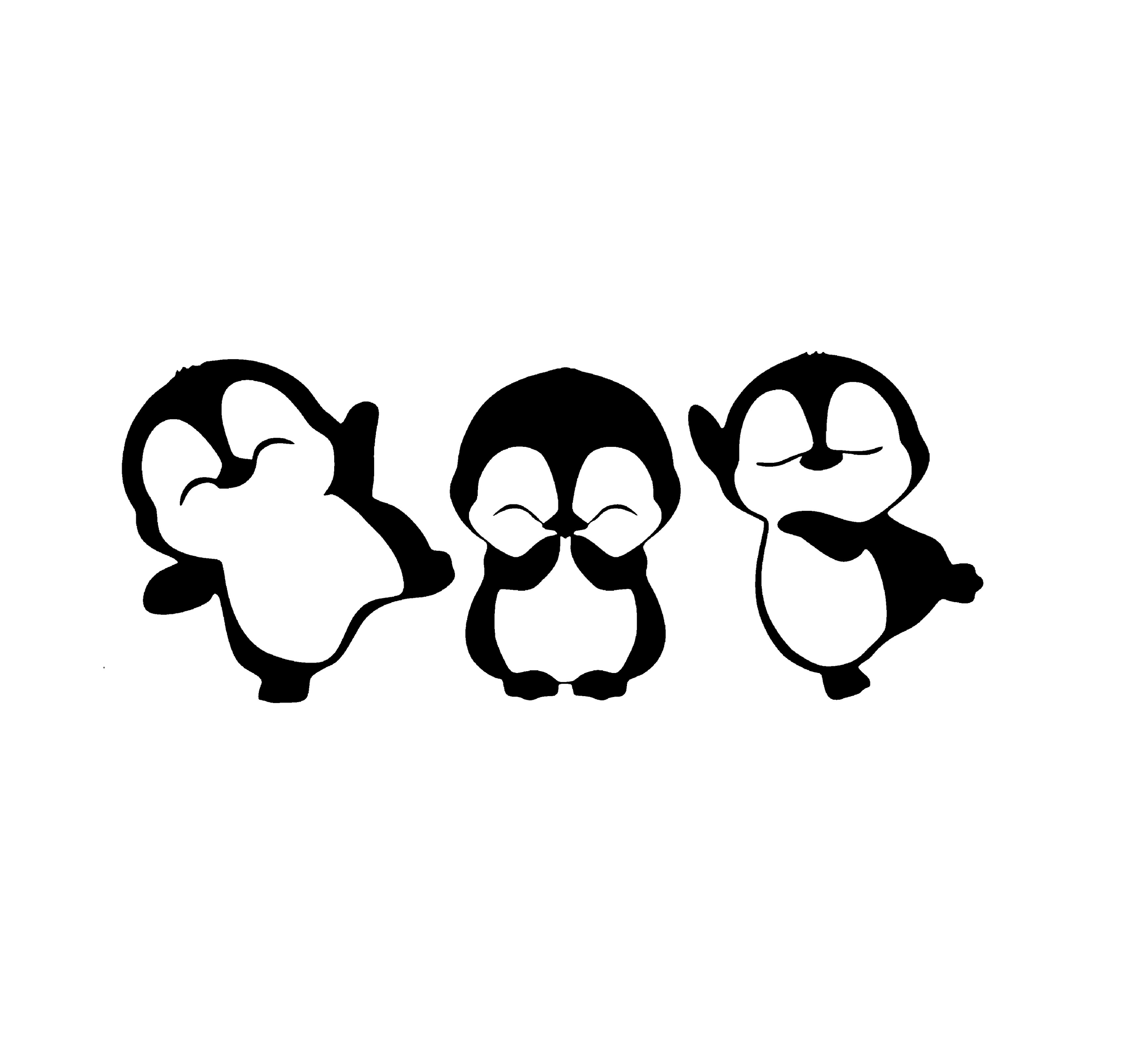 petits pingouins motif thermocollant