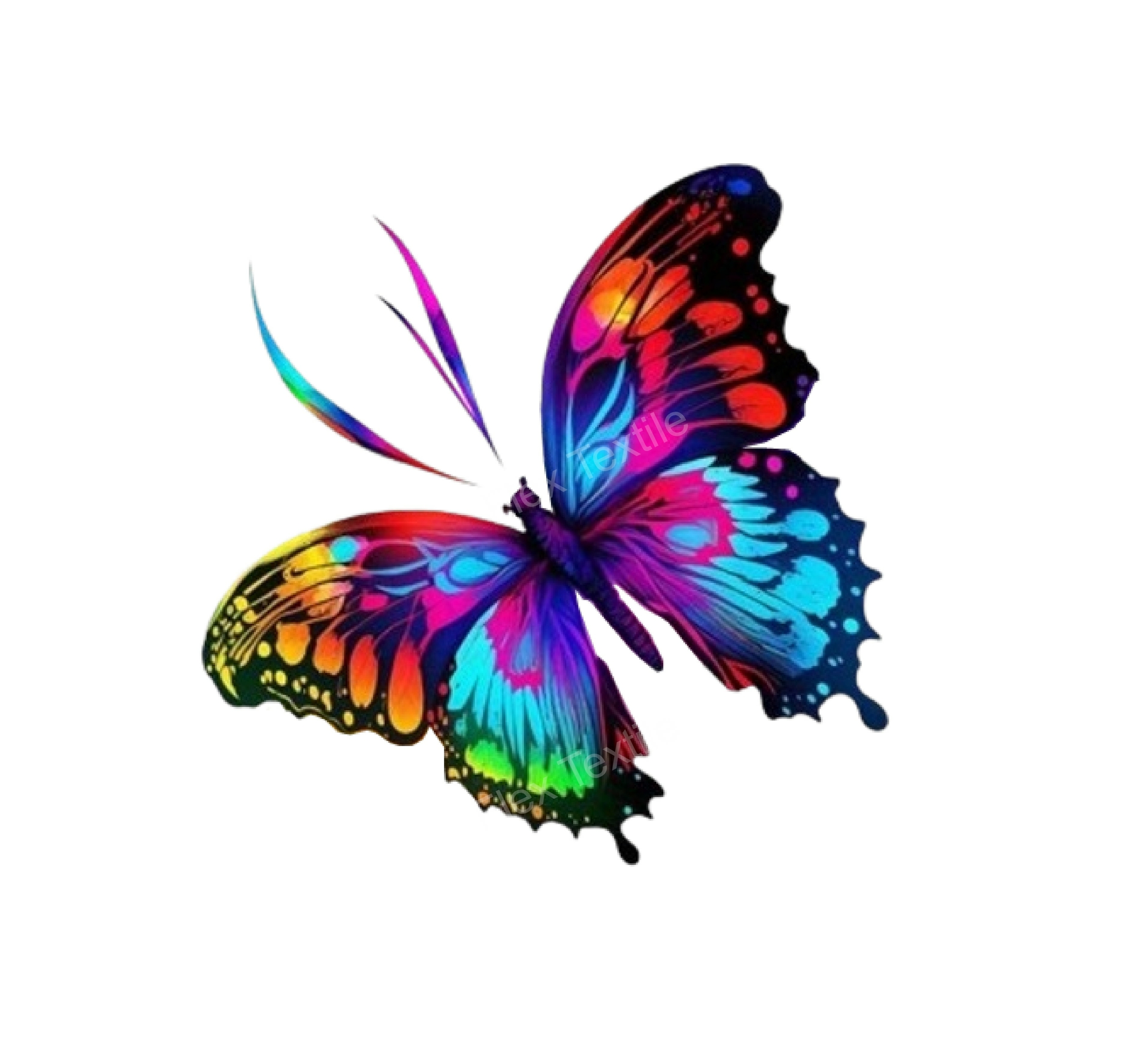 Papillon Impression Transfert DTF Flex Textile