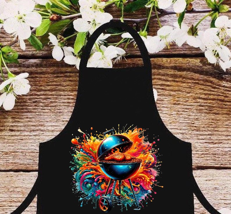 barbecue couleurs impression dtf lfex textile tablier cuisine BBQ