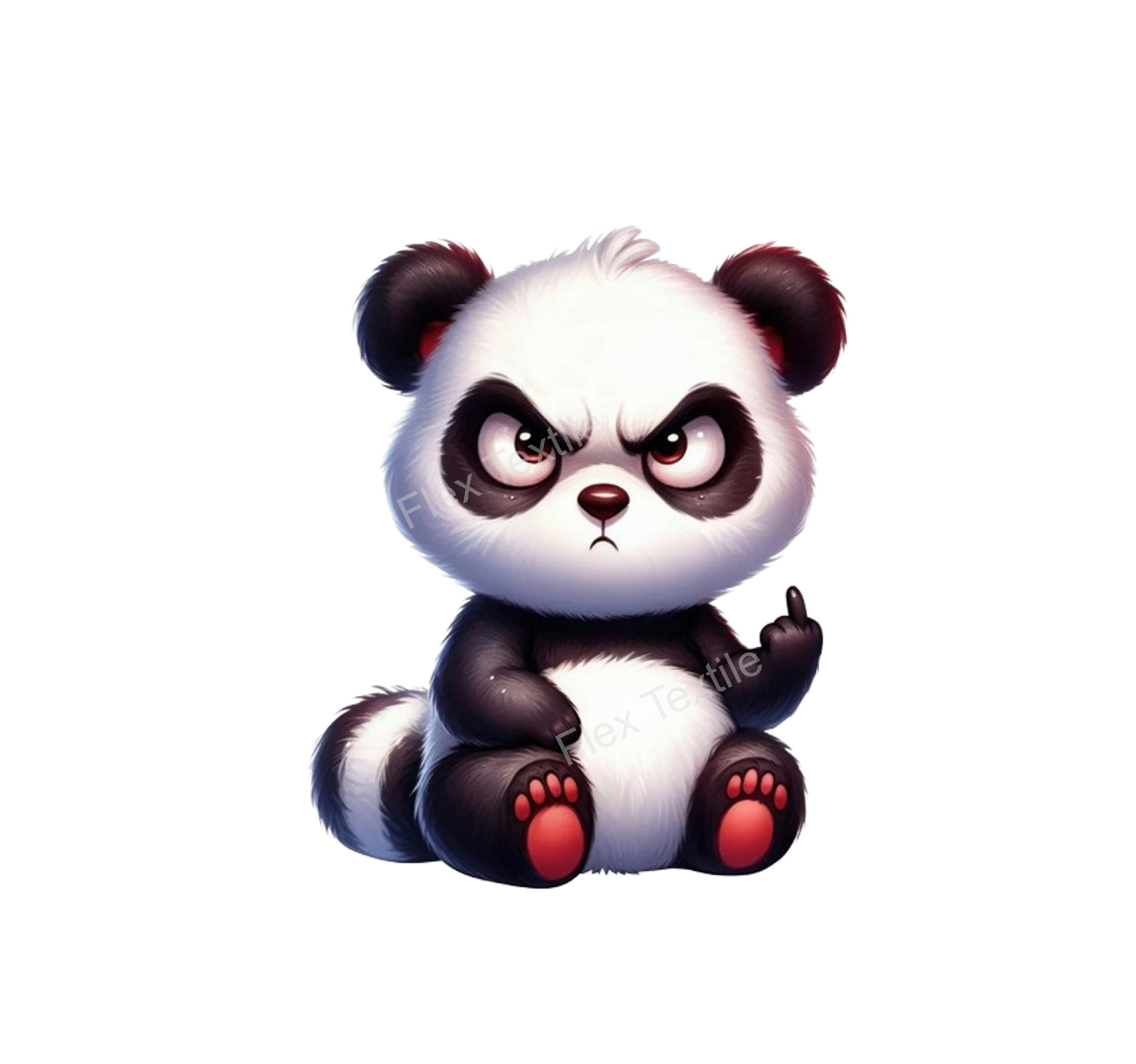 Panda Fuck Impression DTF Flex textile