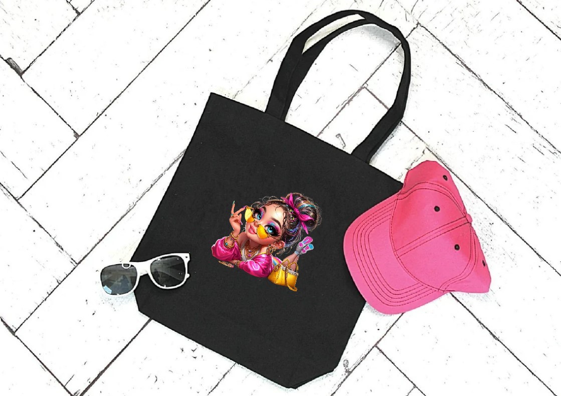 Girly lunettes Bijoux impression dtf fles textile t-shirt femme homme enfant fille beauté sac shopping plage tissu