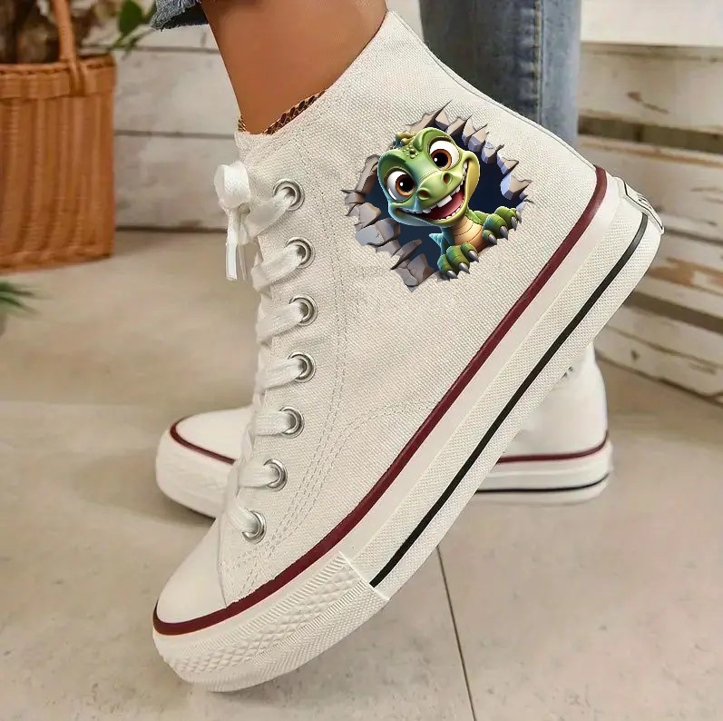 Dinosaure Mur Impression DTF Flex Textile t-shirt enfant homme femme pierres humour chaussures baskets tennis
