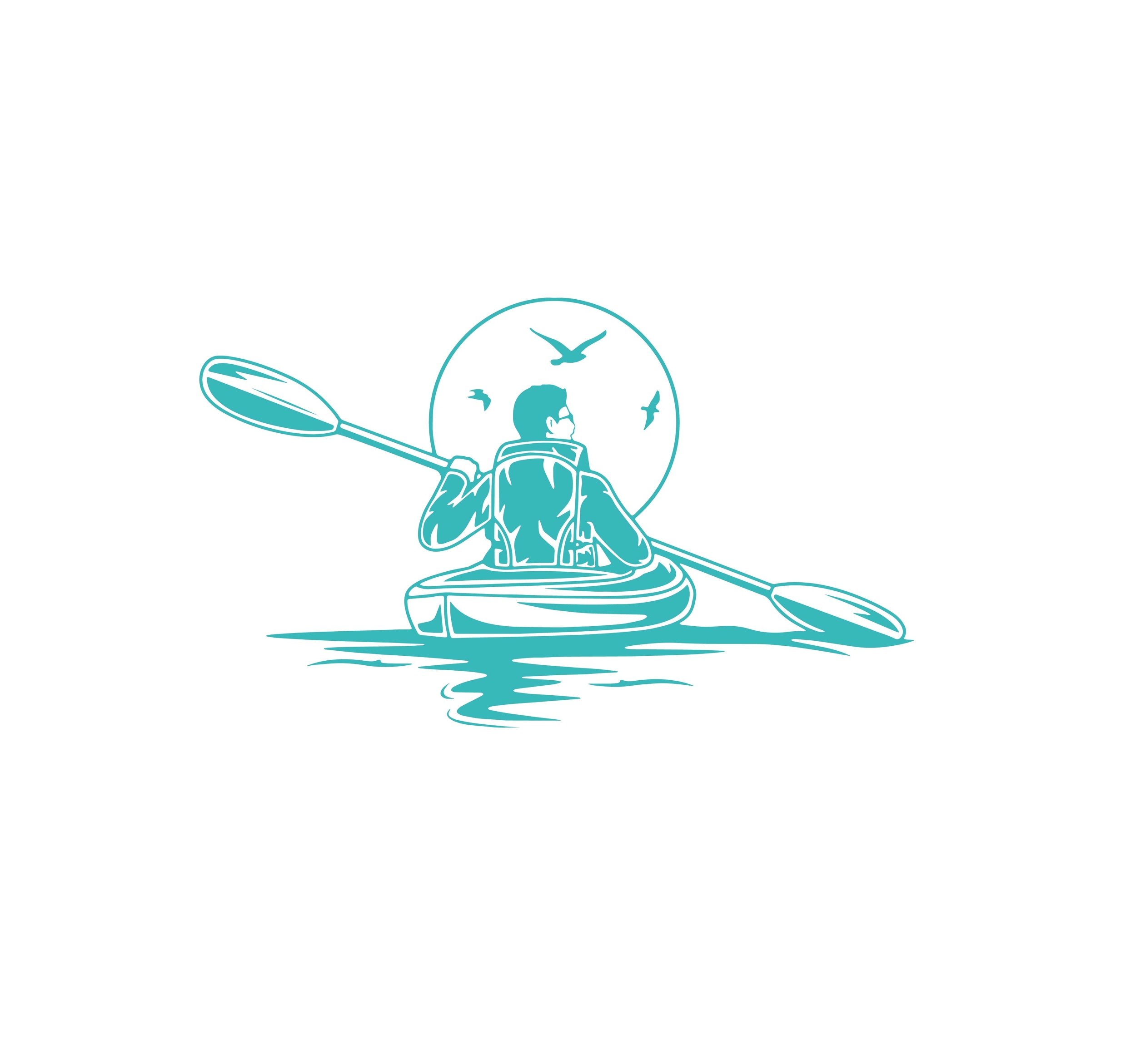 canoë kayak motif thermocollant flex textile