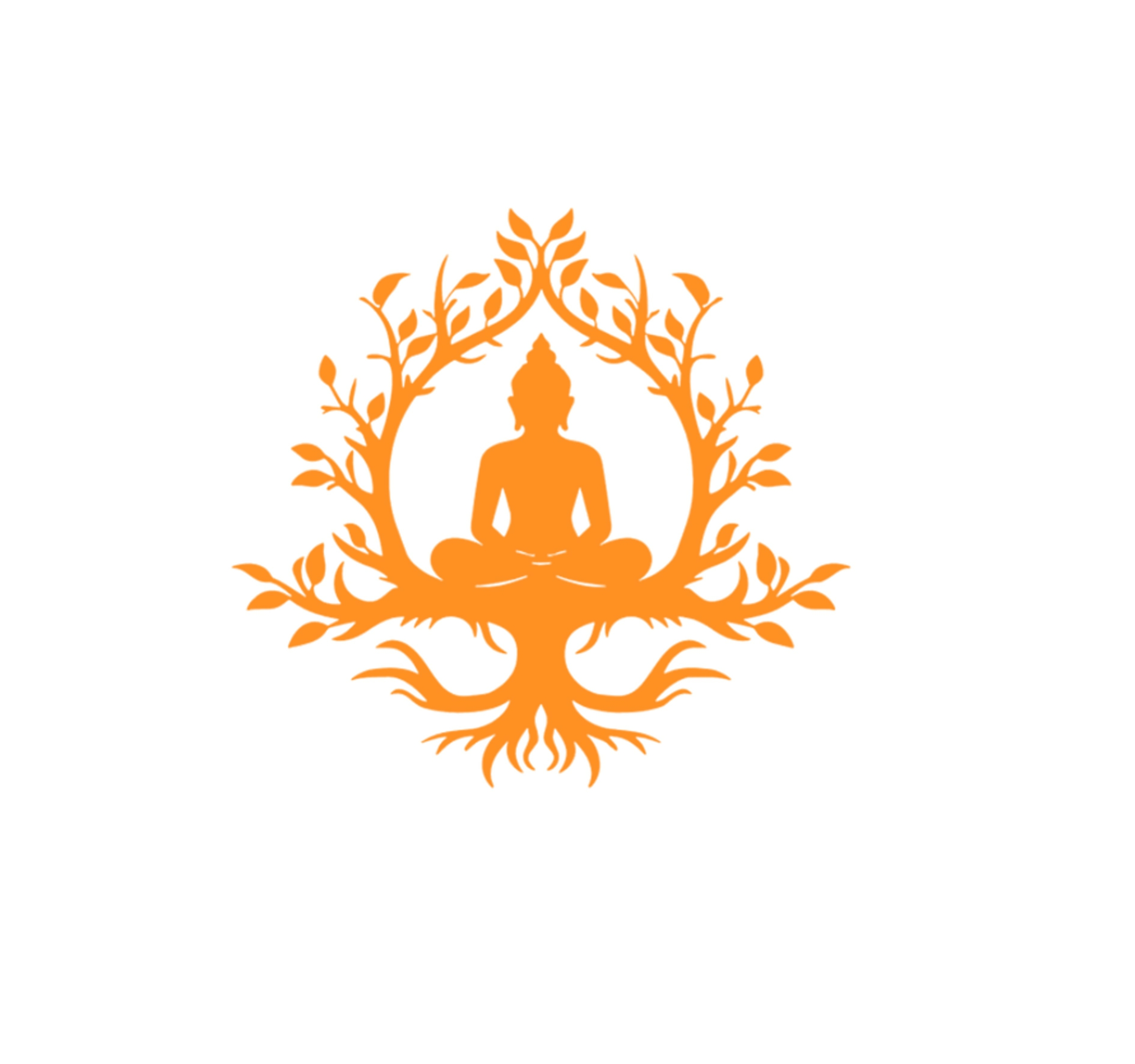 zen arbre yoga motif thermocollant flex textile