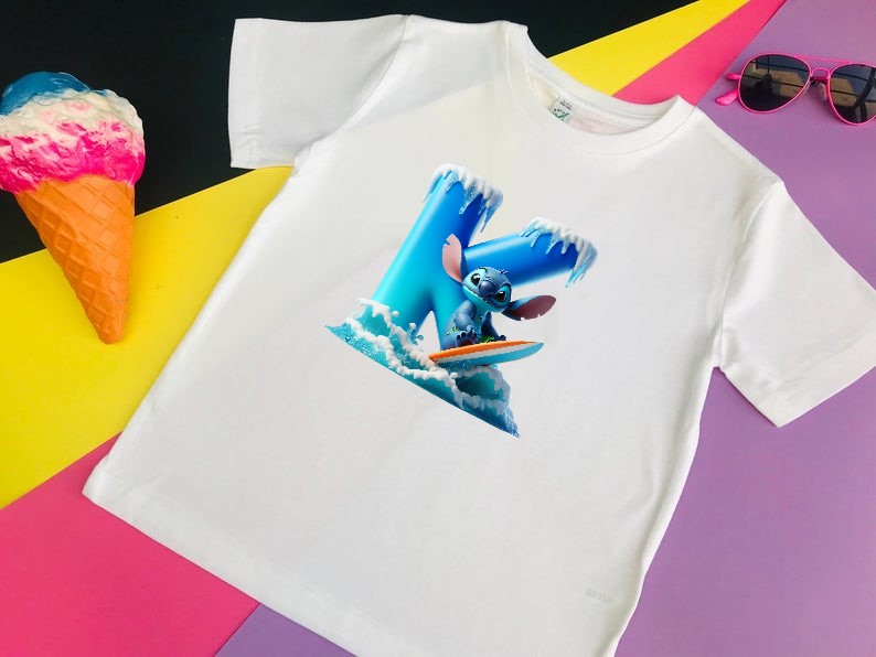 alphabet stitch mer transfert thermocollant t-shirt femme enfant homme bébé lettre chiffre