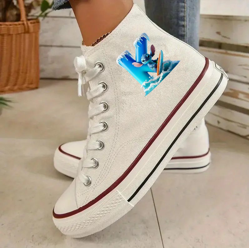 alphabet stitch mer transfert thermocollant chaussures basket sneakers femme enfant homme bébé lettre chiffre