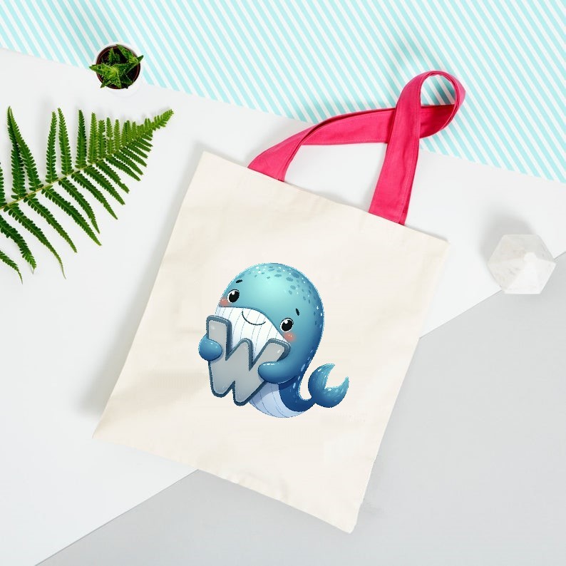 alphabet animaux transfert thermocollant flex textile lettre sac shopping plage sport
