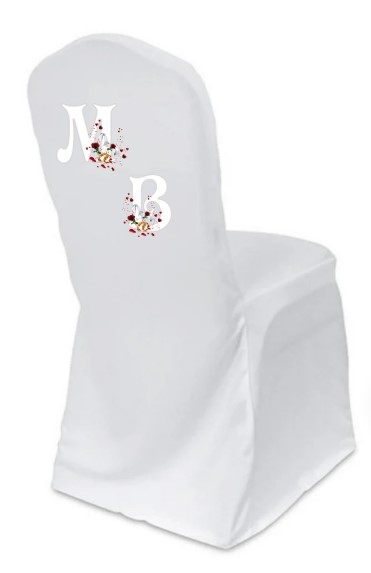 alphabet mariage alliances fleurs coeurs transfert thermocollant flex textile couvre siège bagues anneaux tissu voile