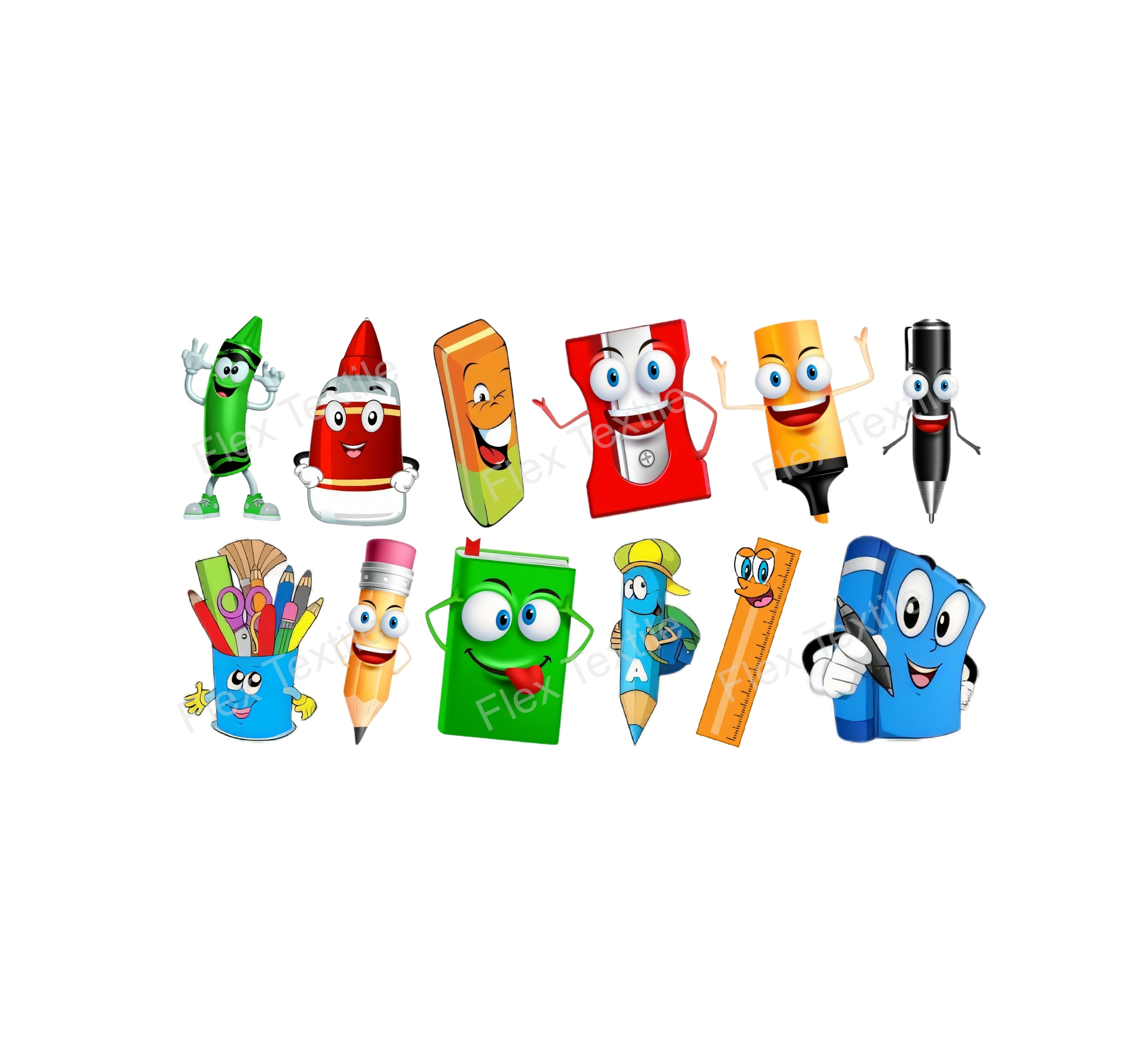 Lot école transfert thermocollant flex textile