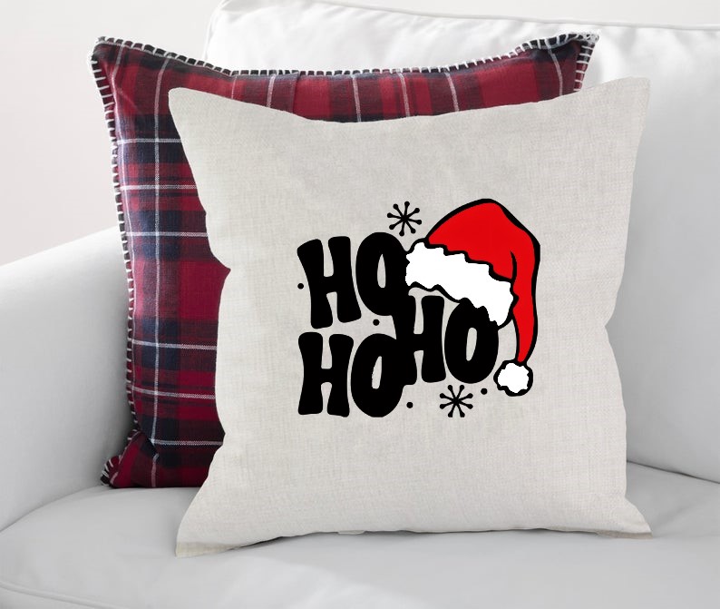 Bonnet Noël transfert thermocollant coussin oreiller prêt à poser