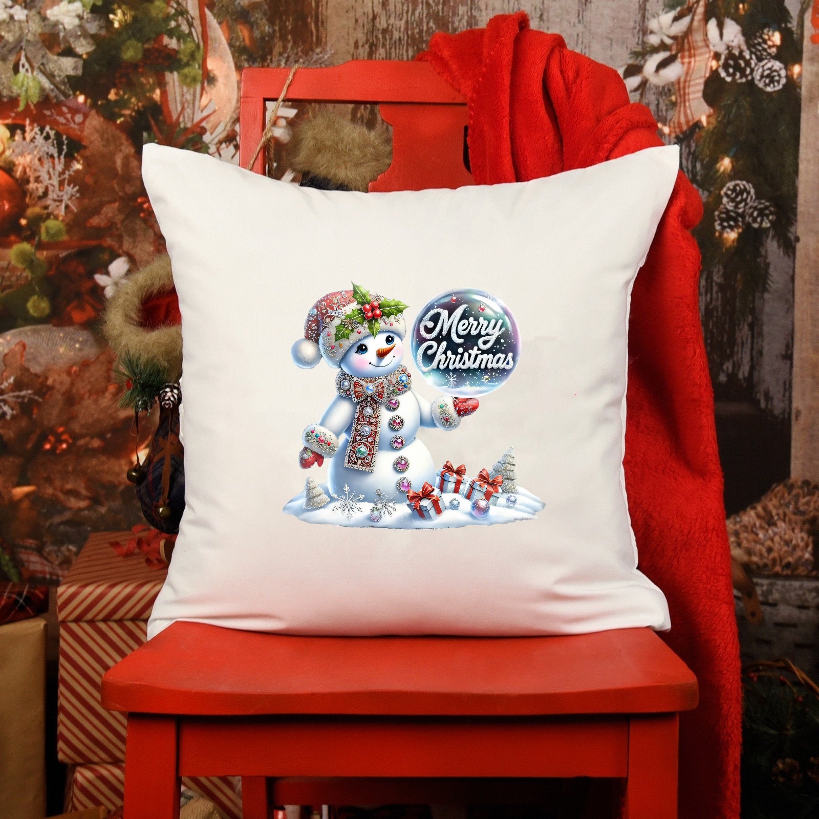 Bonhomme Neige Boule Merry Christmas2