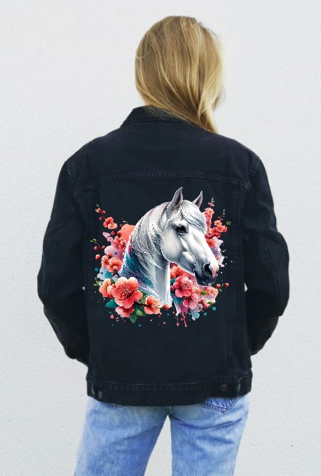 Tête Cheval Blanc Fleurs1