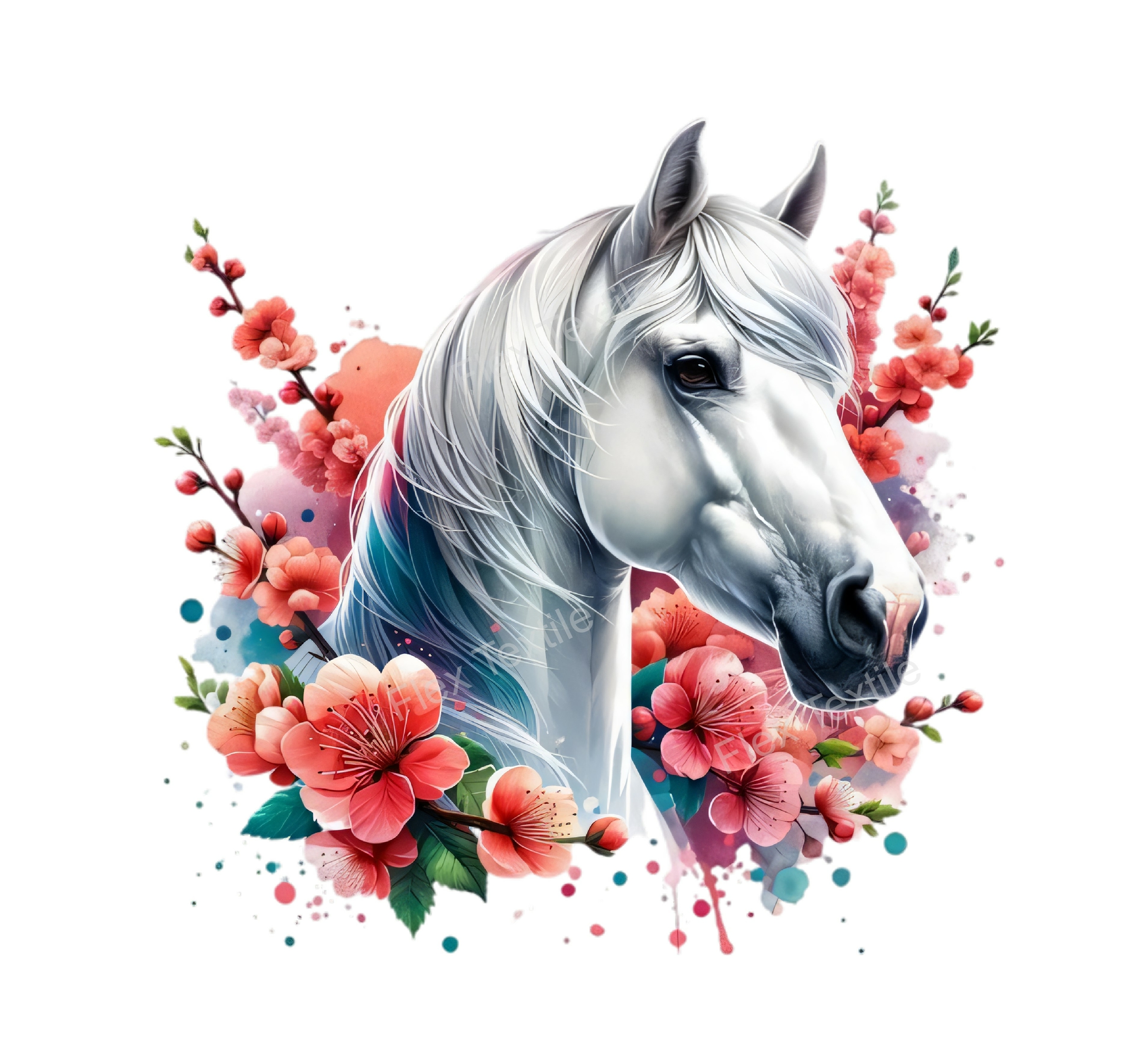 Toile Cheval Tête Cheval Blanc main image 0