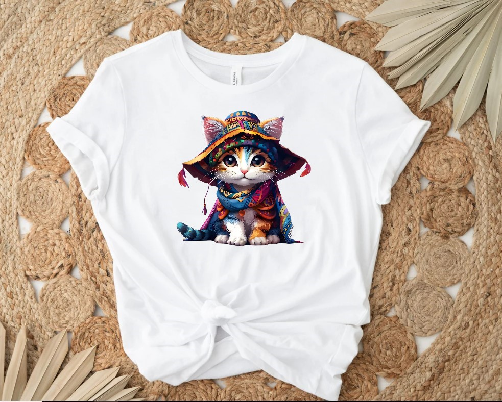 Chat Chapeau Foulard1