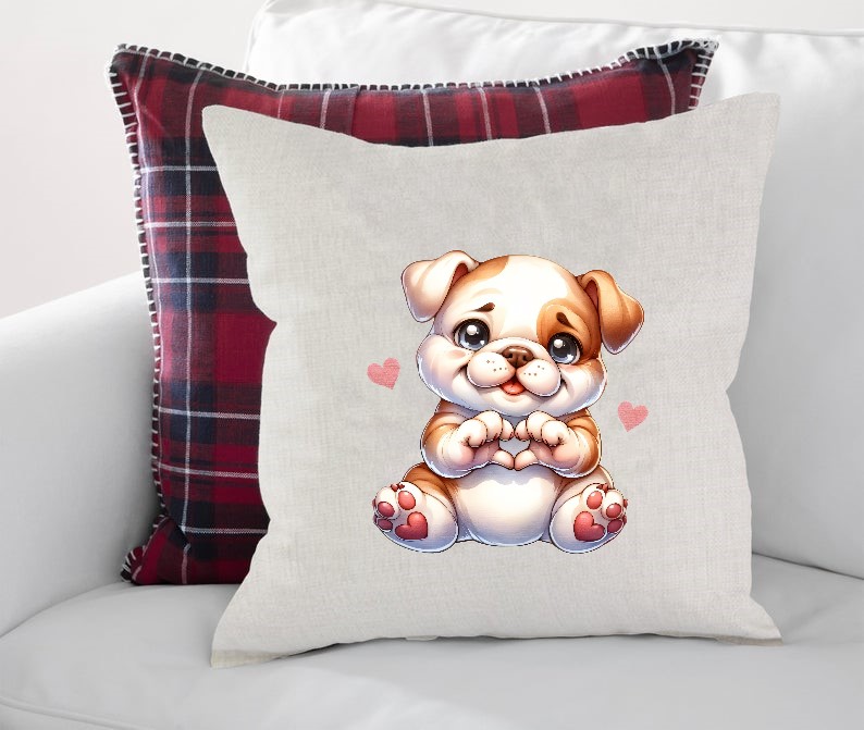 Chien Assis Coeurs2