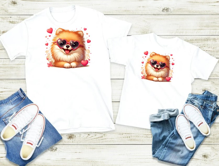 Chien Spitz Coeurs1
