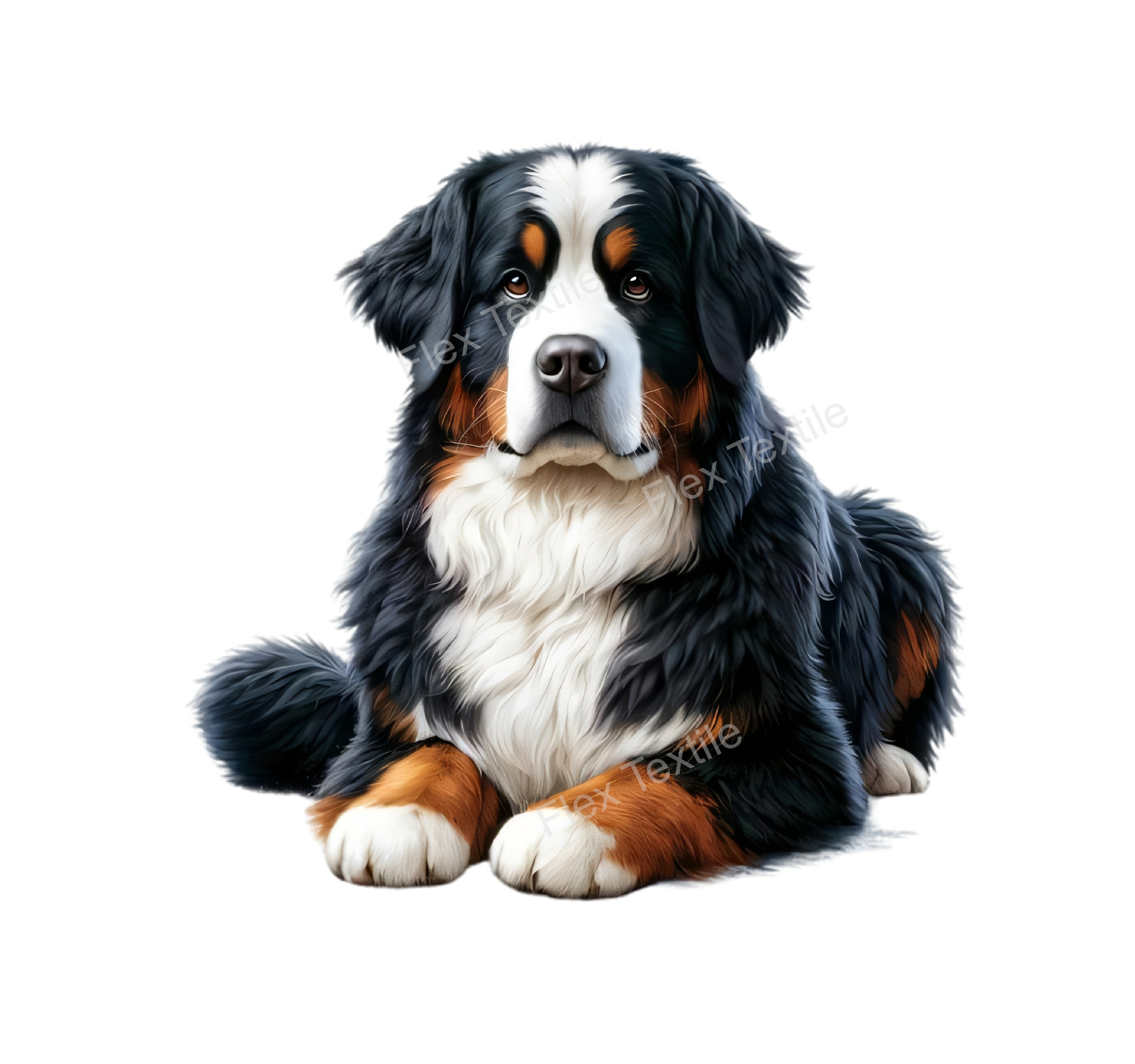 chien bouvier bernois transfert thermocollant impression dtf flex textile