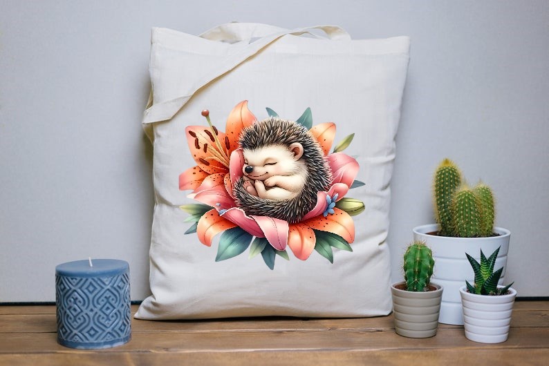 Hérisson Dort Fleur2