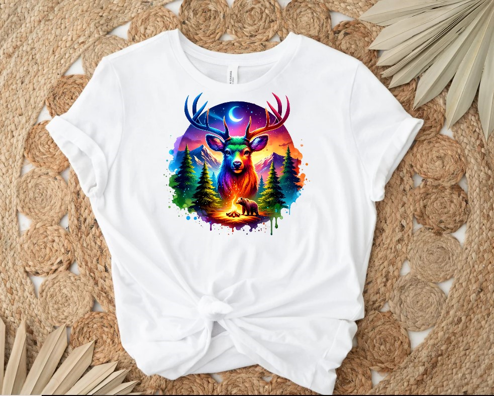 Cerf Paysage Coloré1