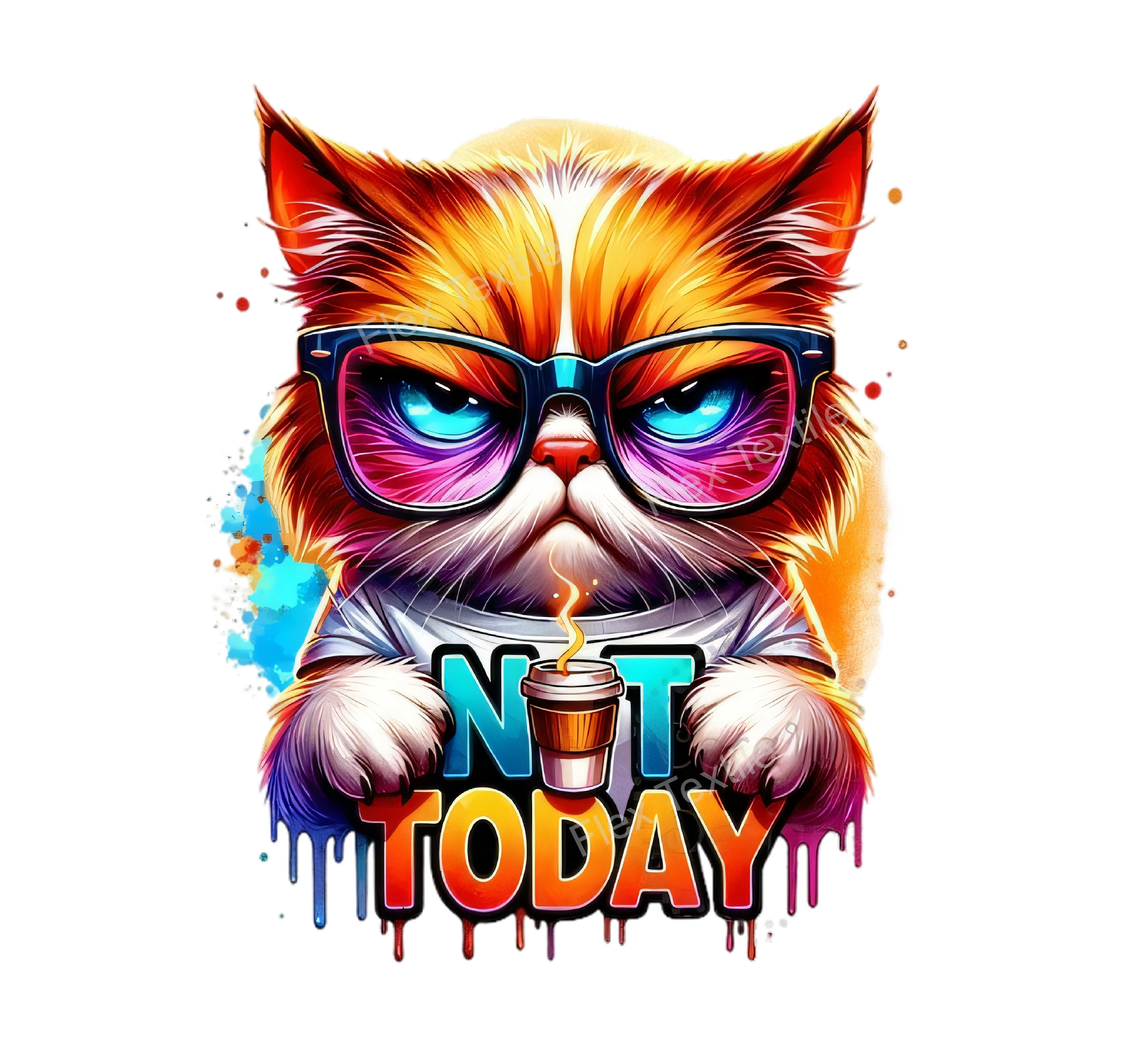 chat not today transfert thermocollant impression dtf flex textile