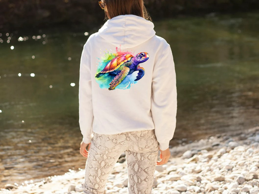 Tortue Mer Nage Couleurs1