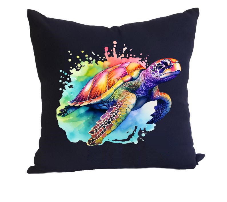 Tortue Mer Nage Couleurs2
