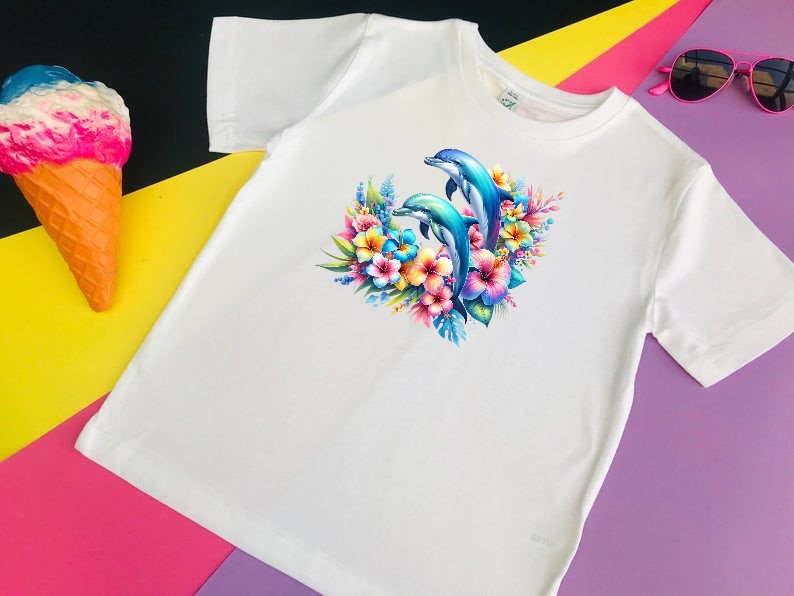 Deux Dauphins Fleurs1