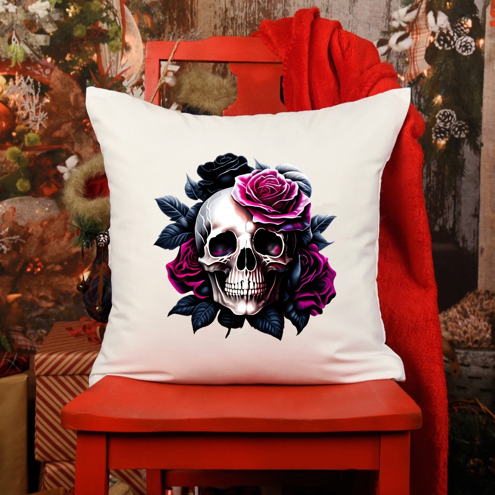 Crâne Roses Gothique2