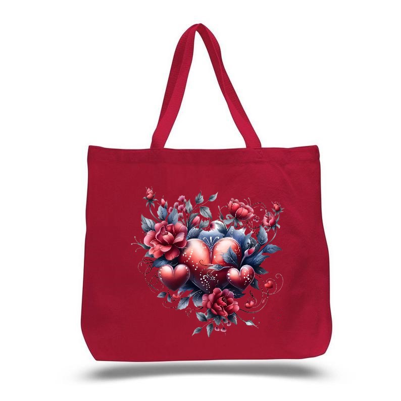 Coeurs Fleurs Rouges Gris2