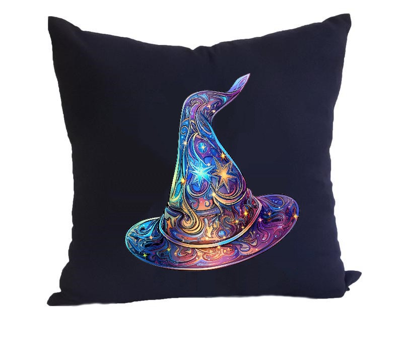 chapeau magicien transfert thermocollant impression dtf flex textile coussin oreiller déco