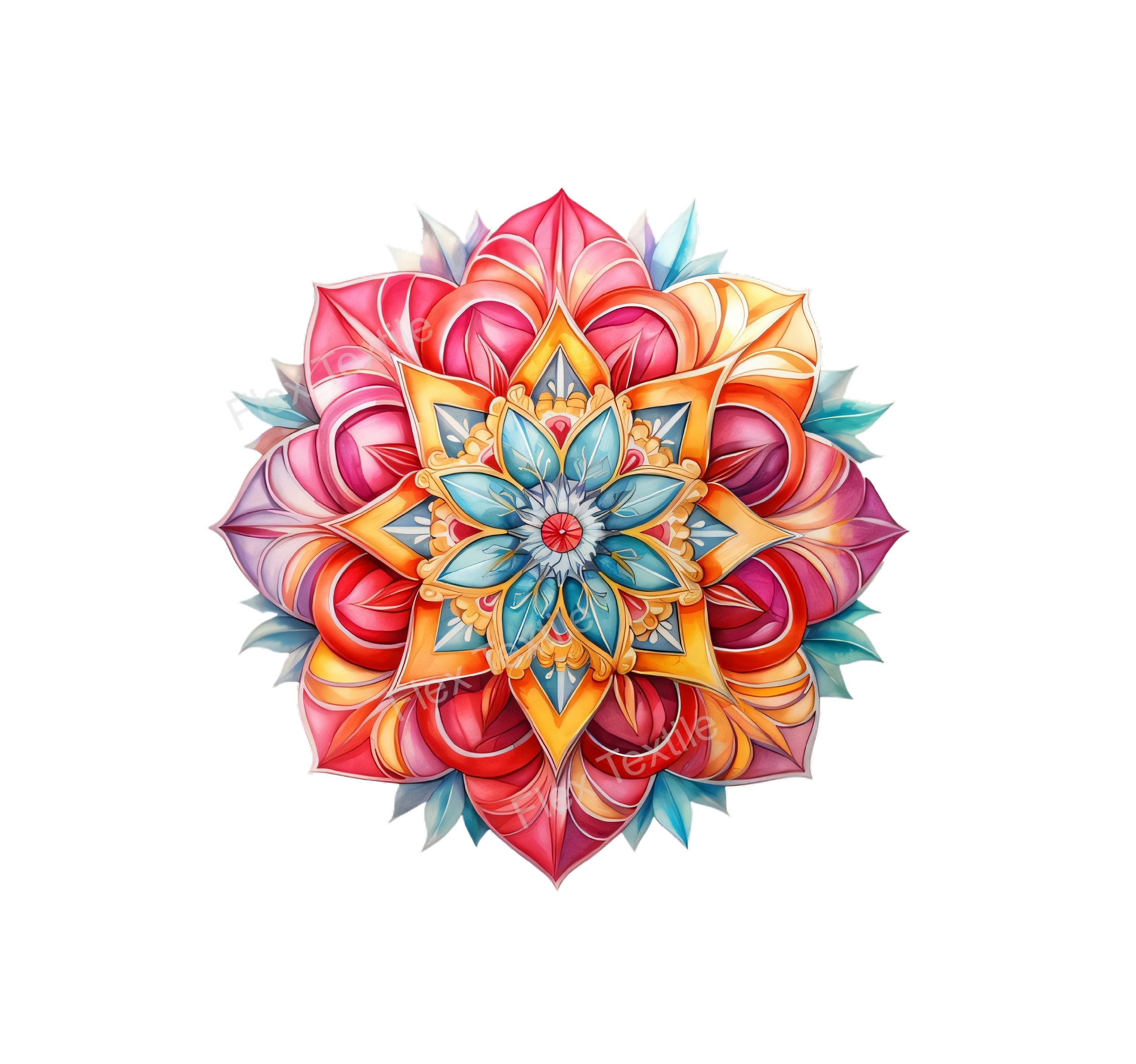 joli mandala transfert thermocollant impression dtf flex textile