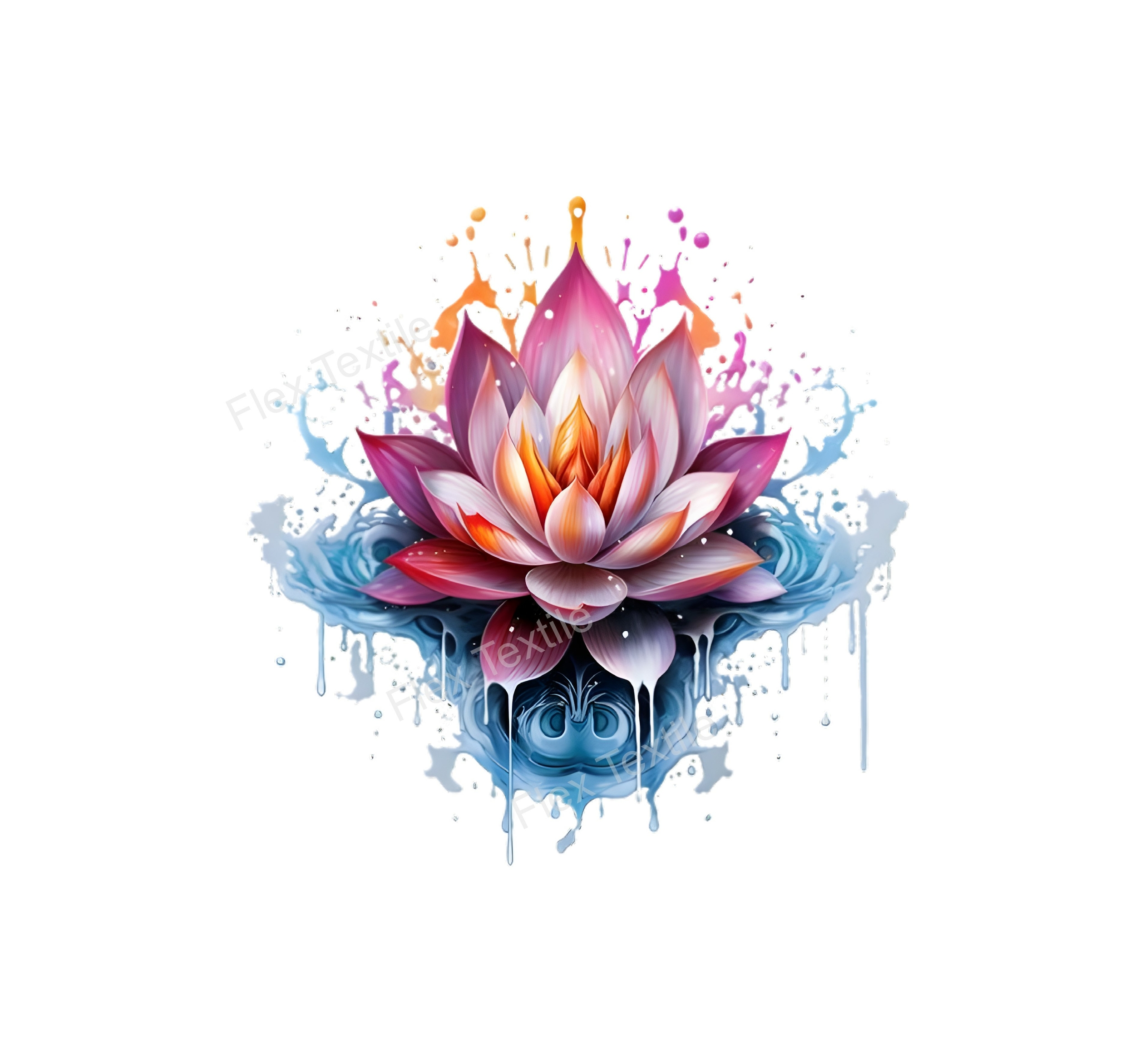 lotus couleurs transfert thermocollant impression dtf flex textile