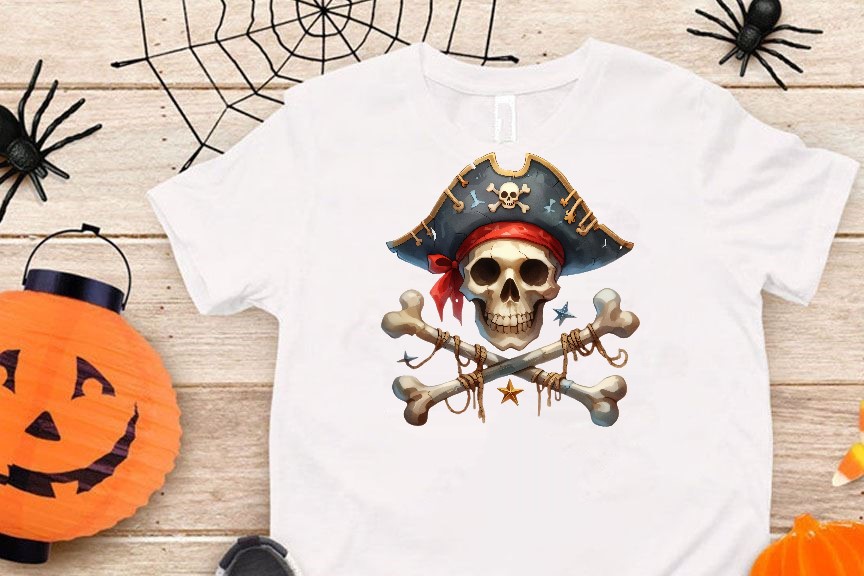 Crâne Chapeau Pirate1
