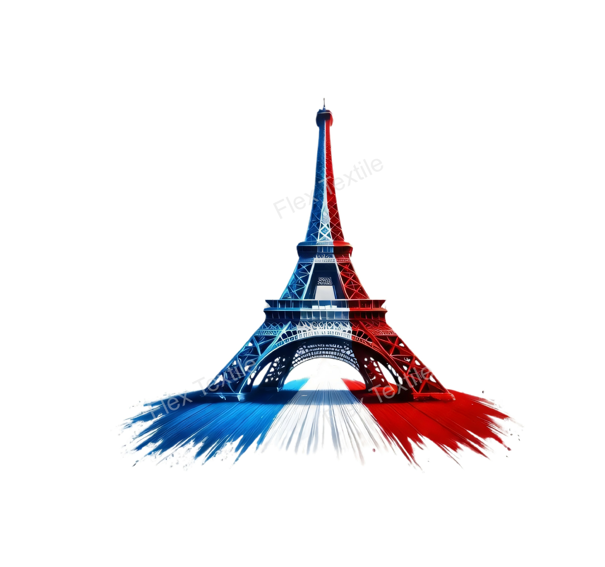 Tour eiffel france transfert thermocollant impression dtf flex textile
