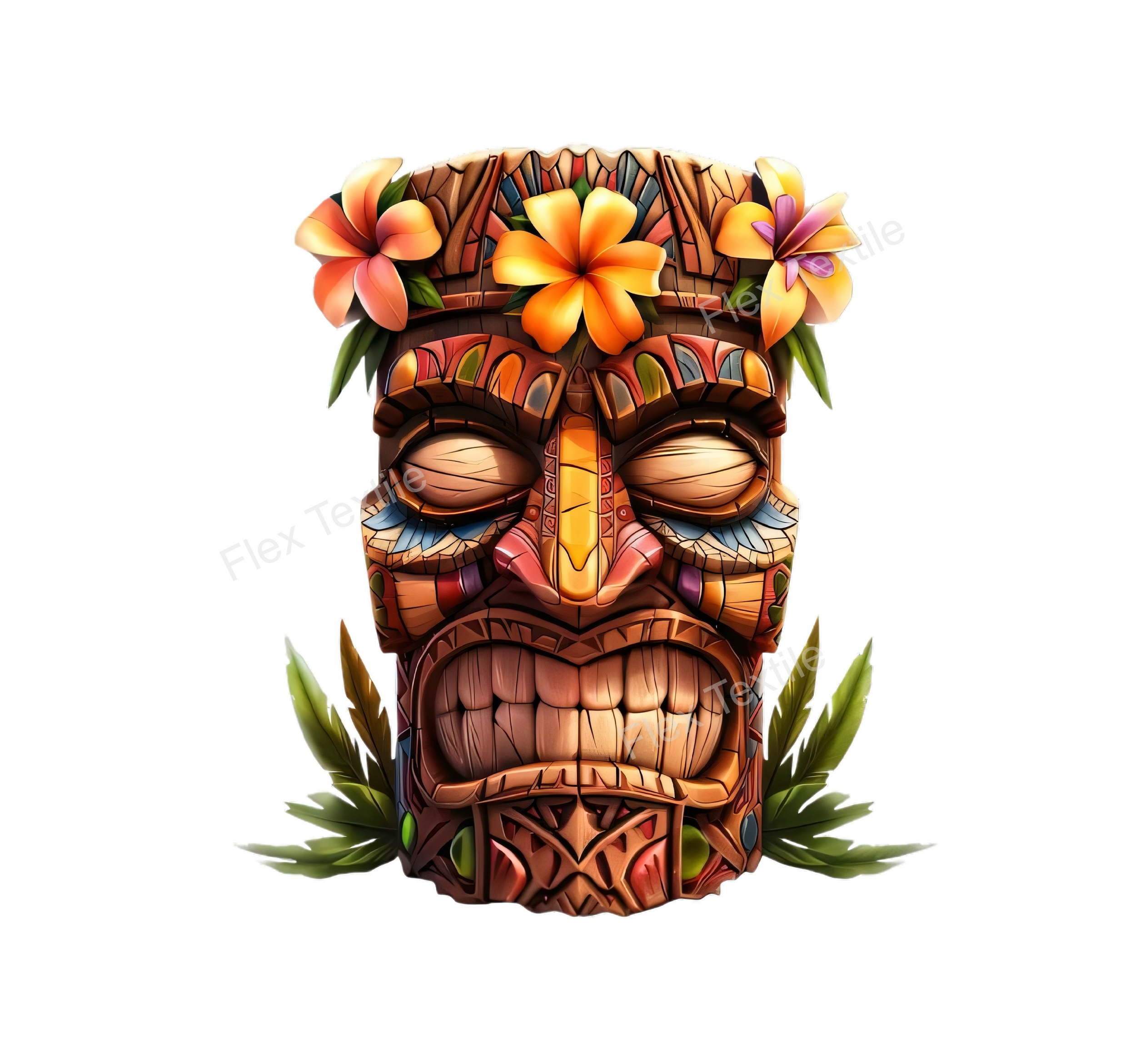 tiki bois transfert thermocollant impression dtf flex textile