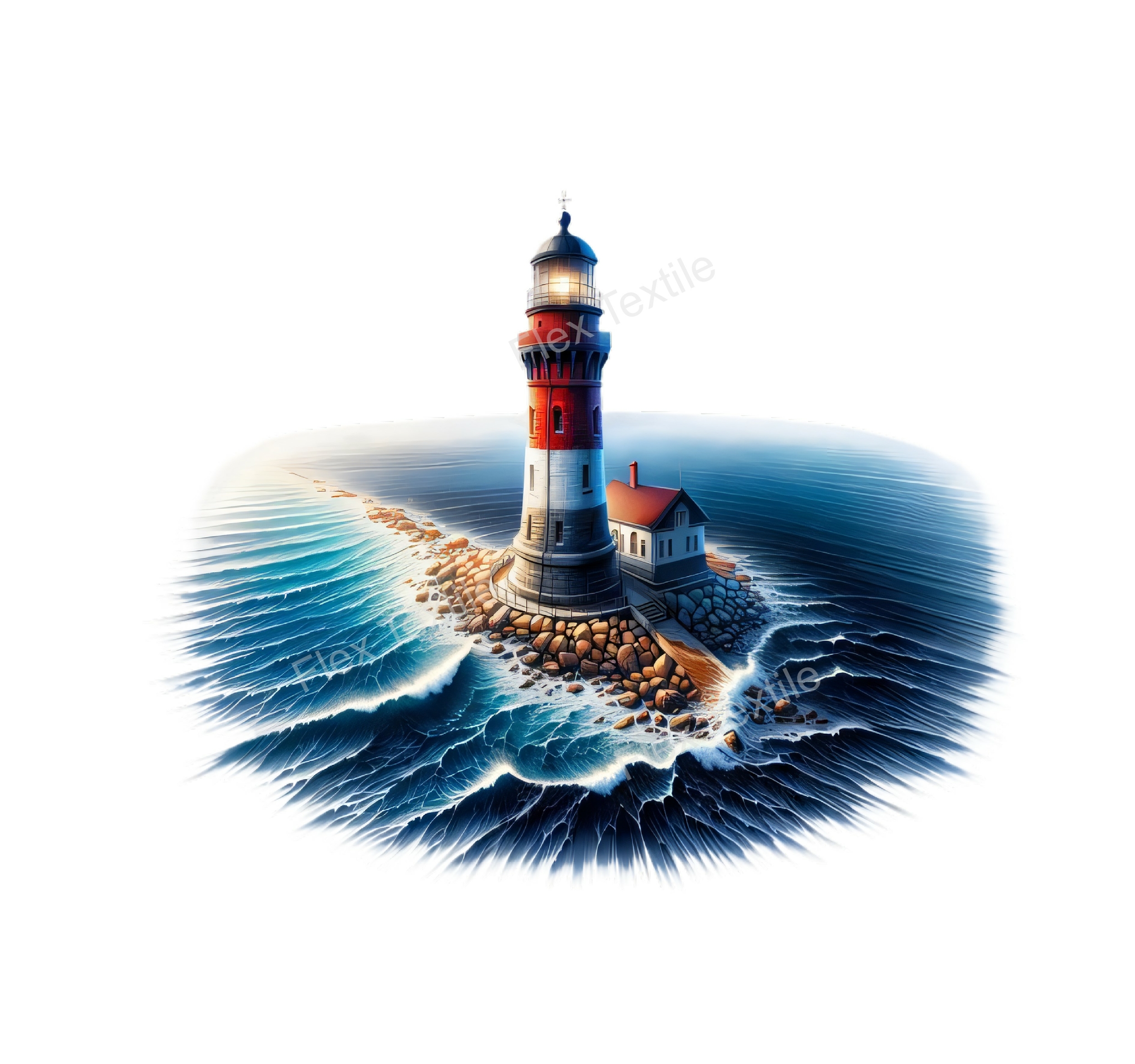 phare mer transfert thermocollant impression dtf flex textile