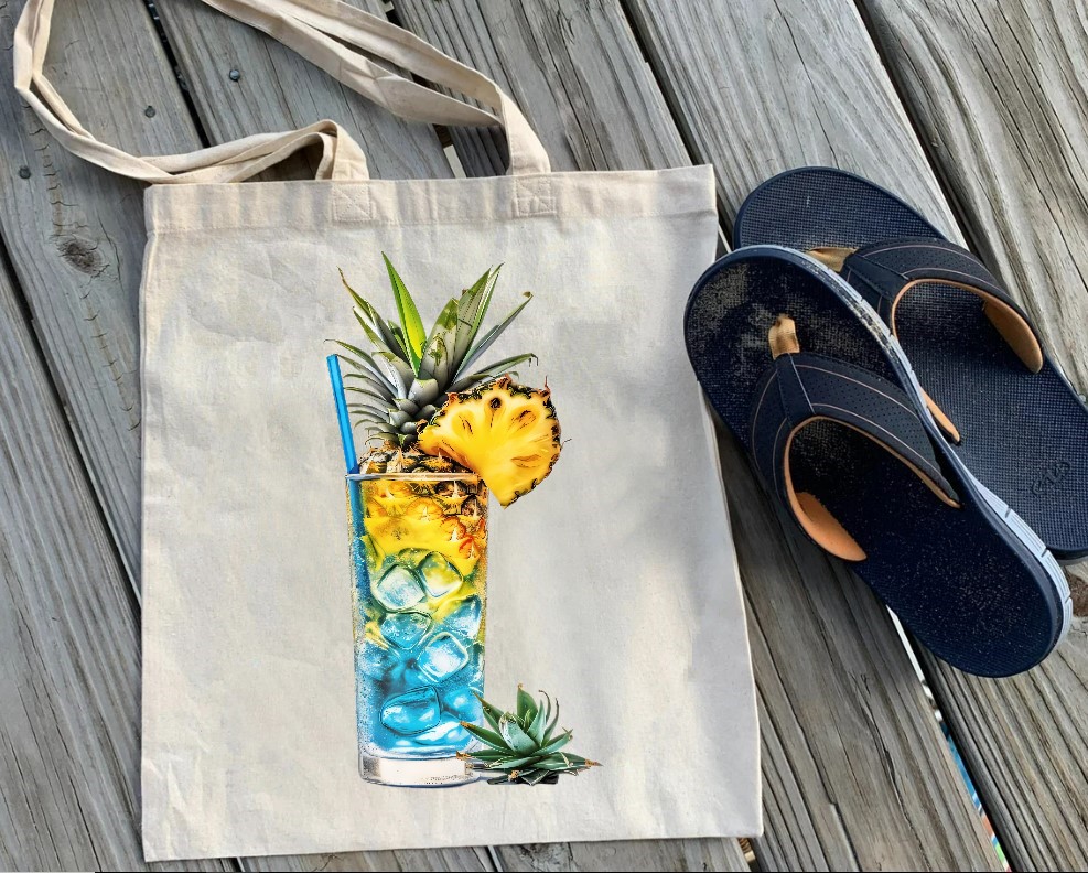 Verre Cocktail Bleu Ananas2