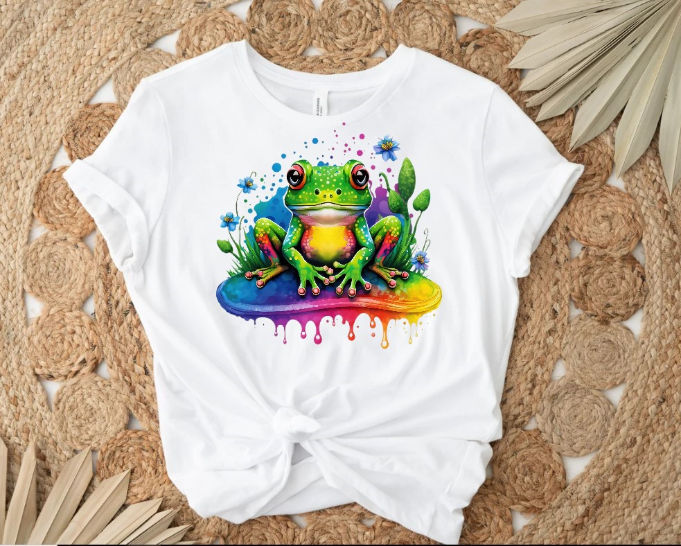 Grenouille Couleurs Fleurs1