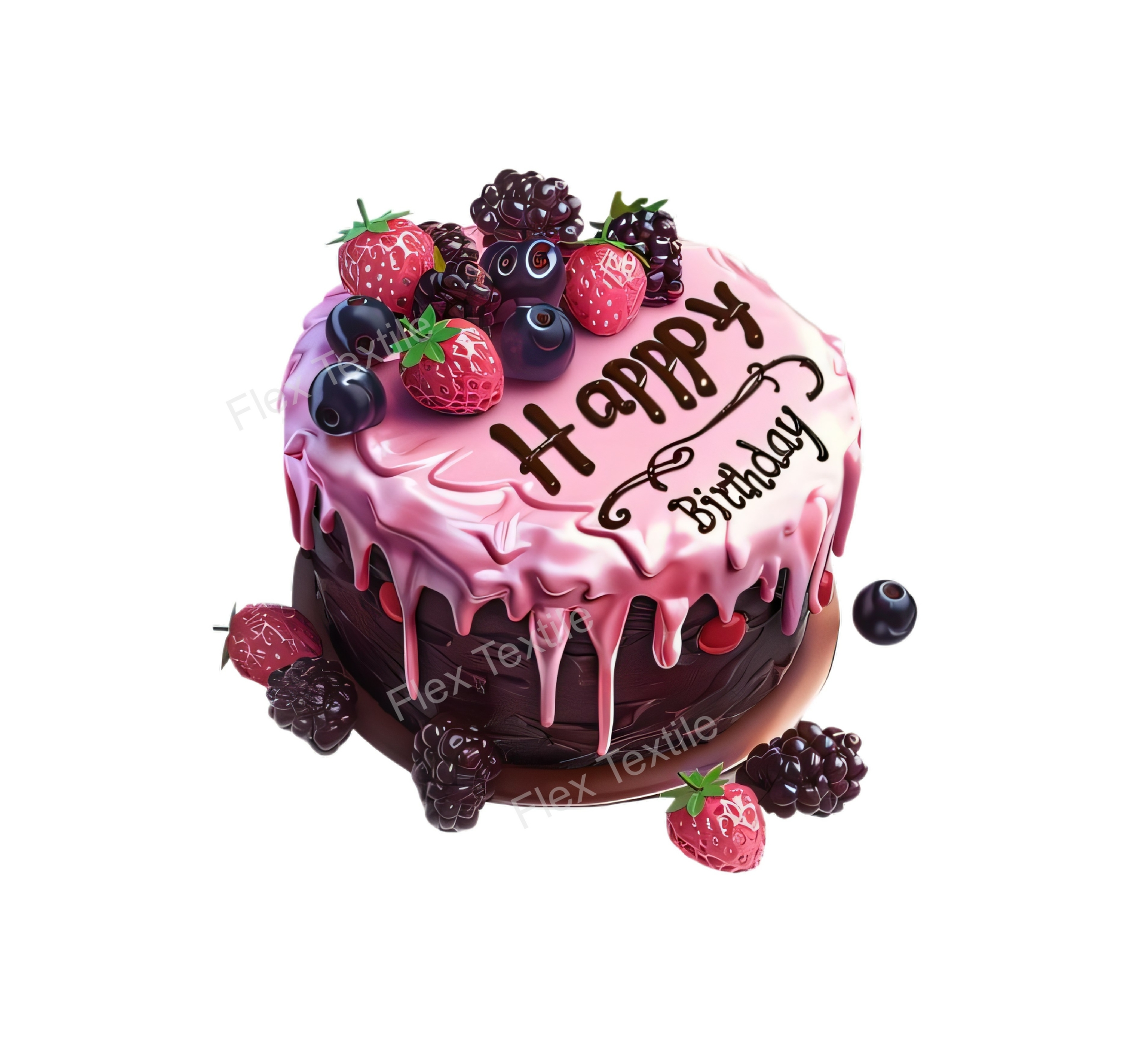 gâteau anniversaire transfert thermocollant impression det flex textile