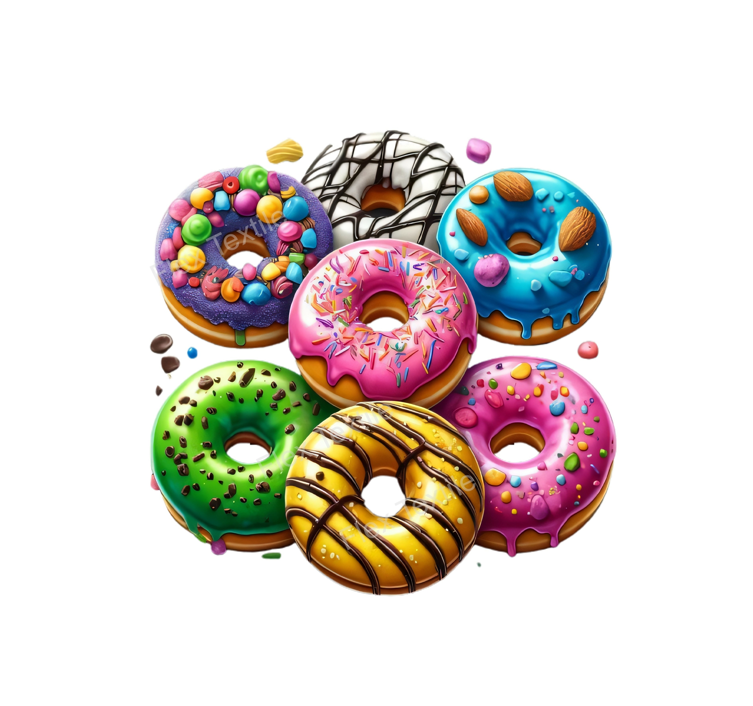donuts transfert thermocollant impression dtf flex textile
