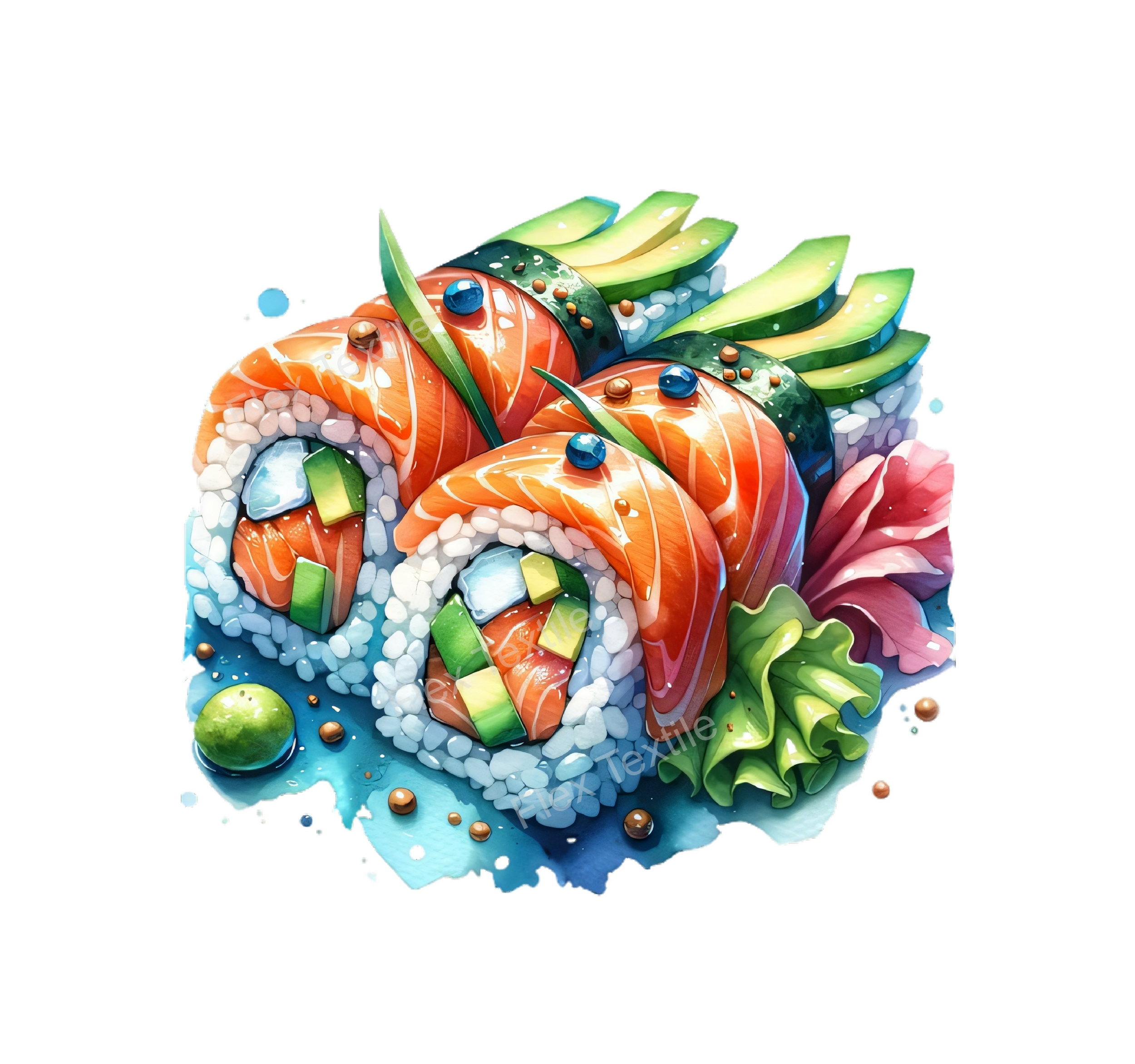 sushis transfert thermocollant impression dtf flex textile