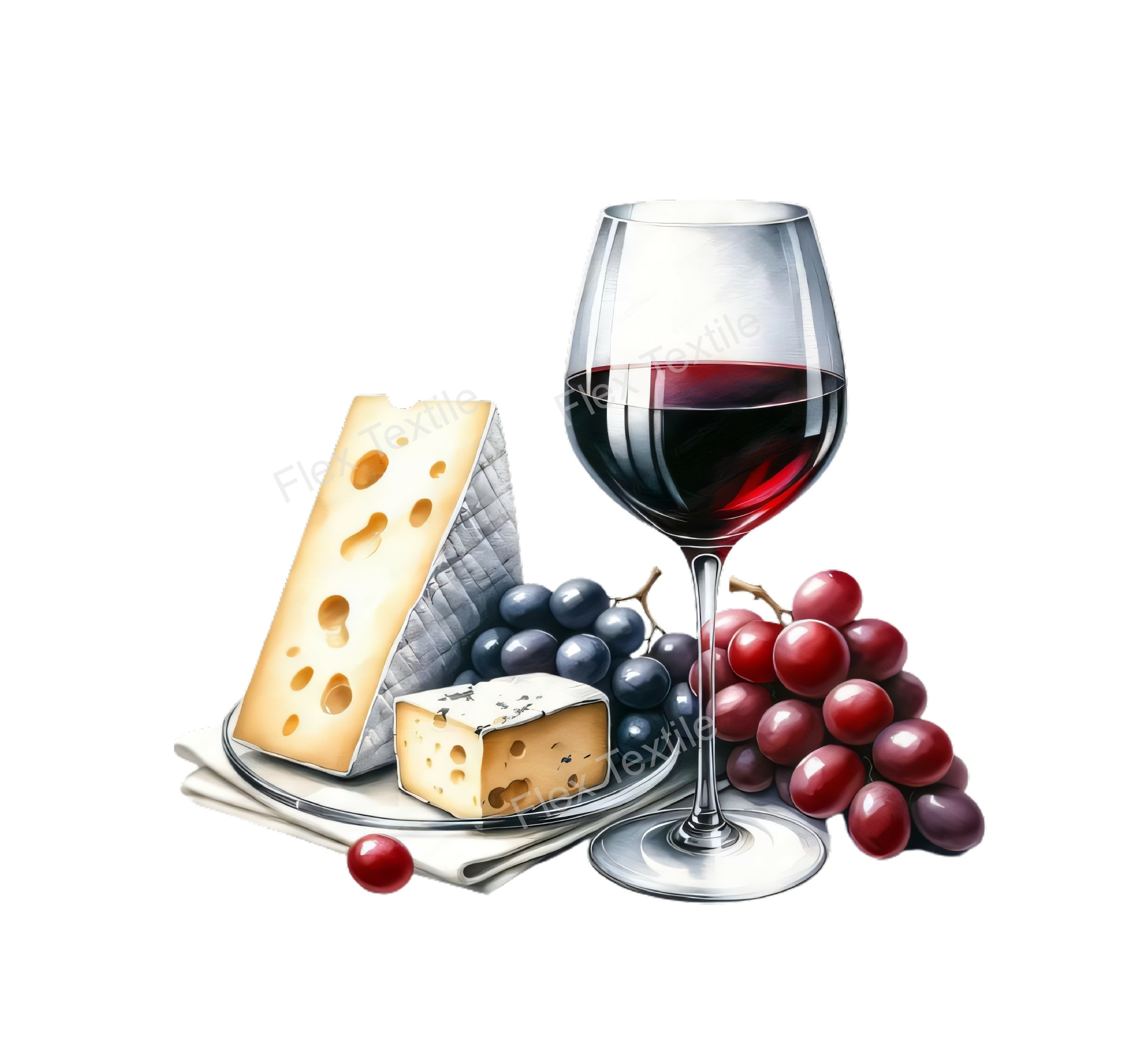 fromages vin transfert thermocollant impression dtf flex textile