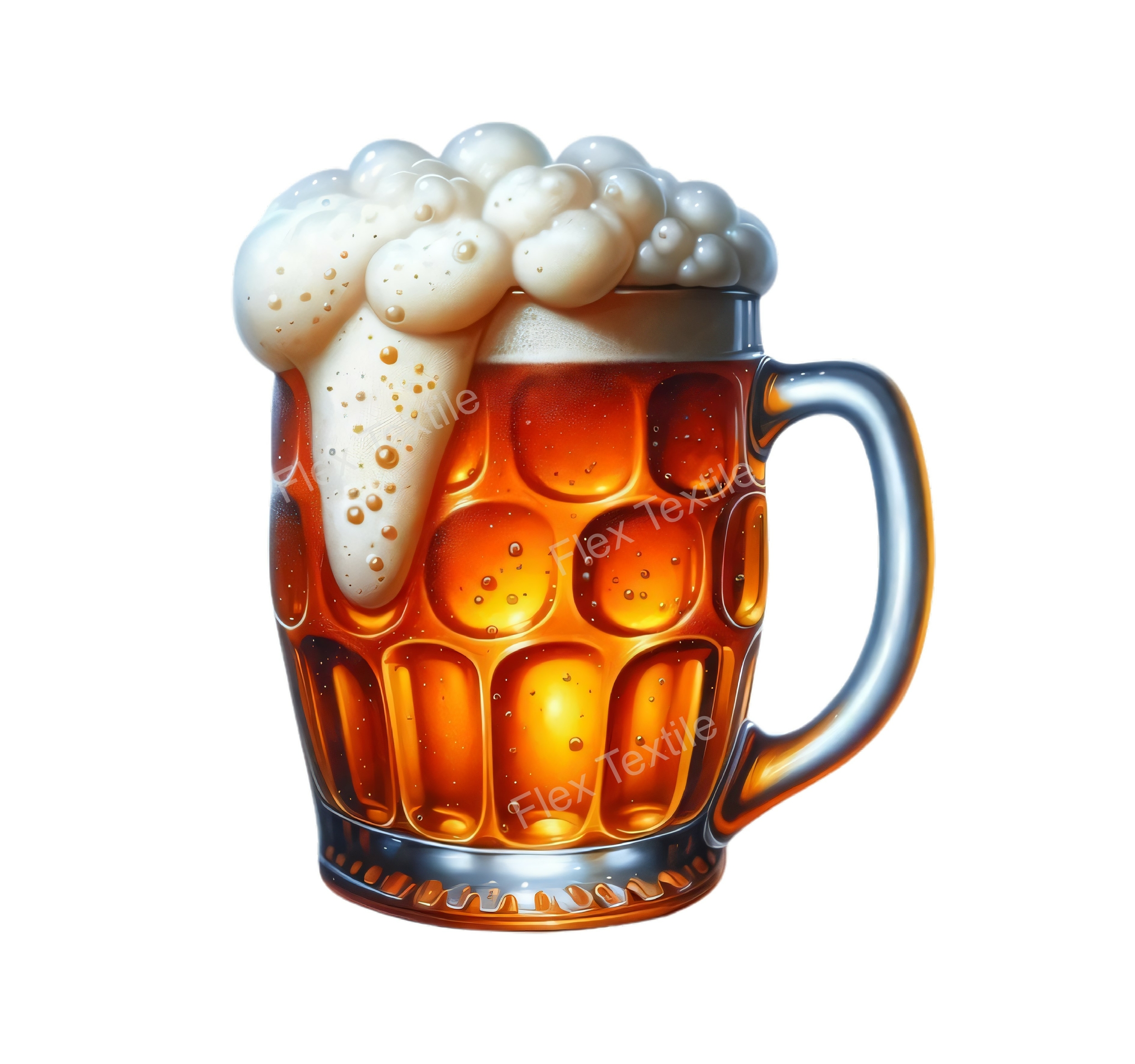 verre bière transfert thermocollant impression dtf flex textile
