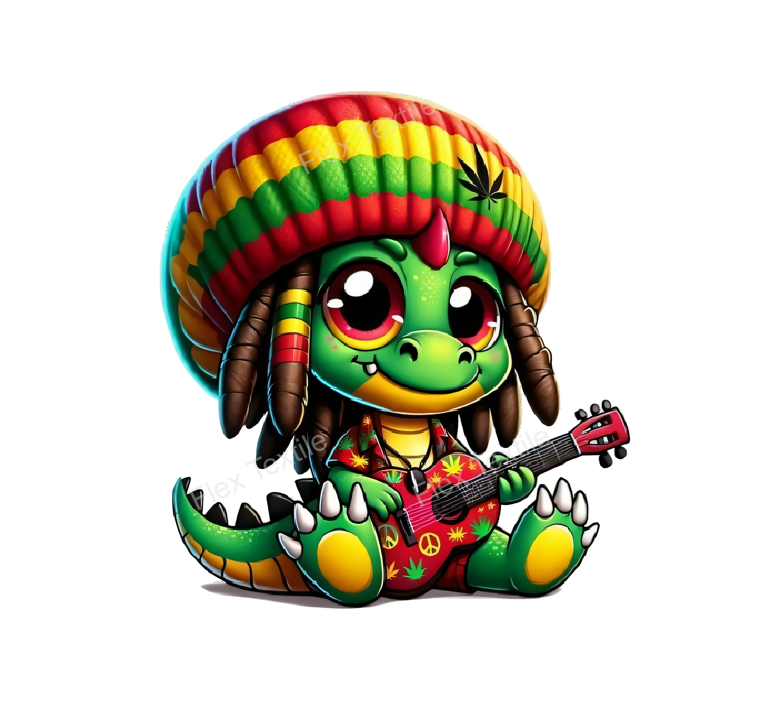 dragon rasta transfert thermocollant impression dtf flex textile
