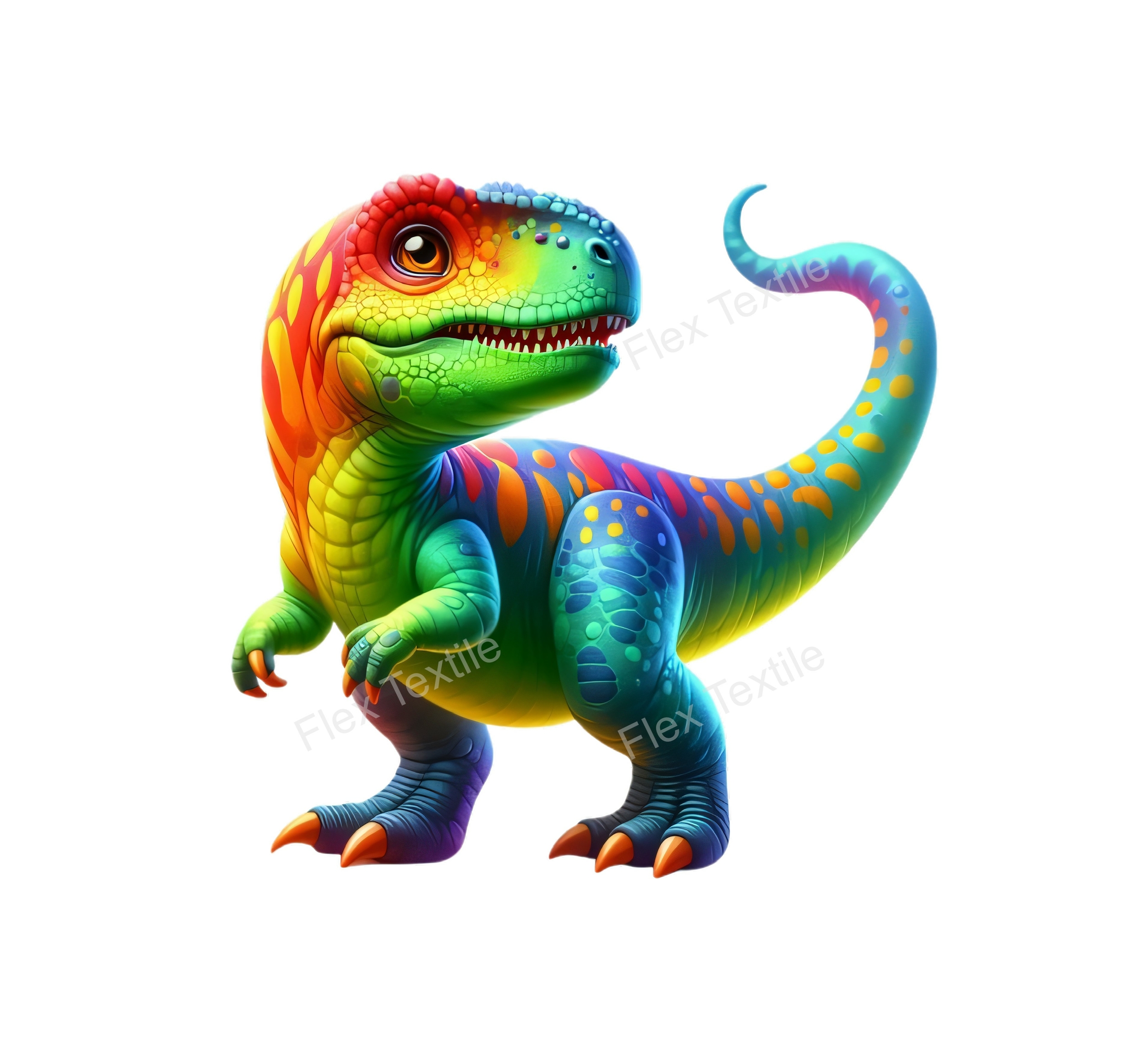 dinosaure couleurs transfert thermocollant impression dtf flex textile
